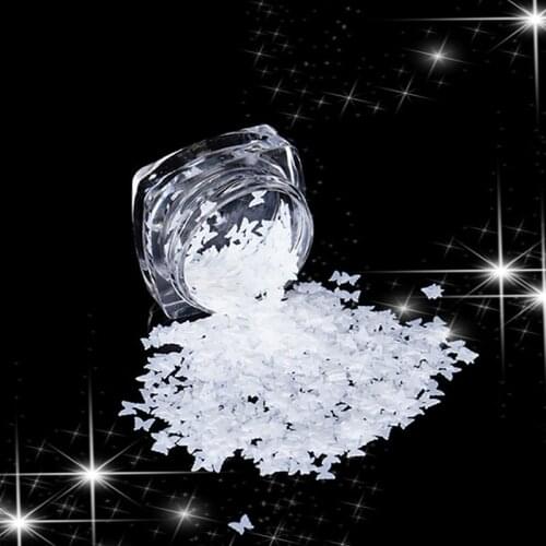 Symphony Luminous Butterfly Shape Nail Sequins Fluorescent Flash Pentagram Geometric Sequins Nail Art Decoration Nails