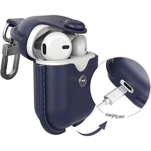 Leather Case For Apple Airpods 2 Accessories For AirPods 1 2 Case Key Storage Bag Luxury Earphone Cover With Keychain