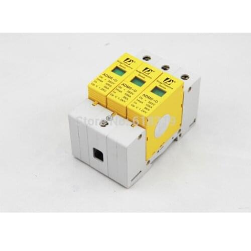 Din Rail 35mm 3P 5KA 10KA 385V AC Household Low-voltage anti-lightning SPD surge protection device