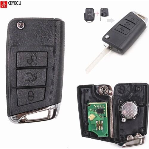 Keyecu New Golf 7 Stylish Remote Car Key Fob 3Button for Volkswagen Seat Skoda-1K0 959 753G