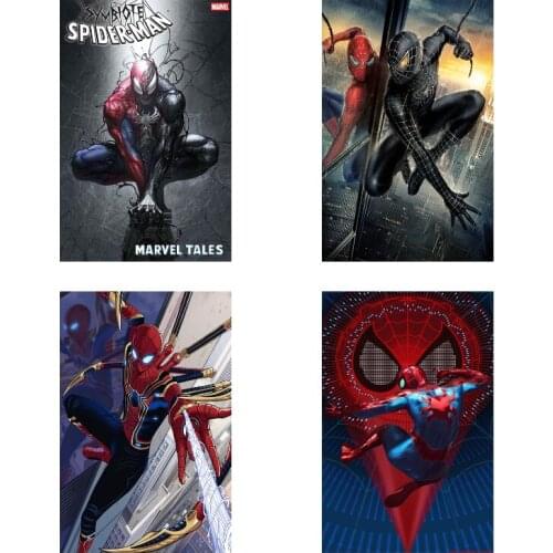 Marvel Spiderman Superhero Print Mural Living Room Bedroom Wall Art Canvas Painting Home Decor Children Room Kids Birthday Gift