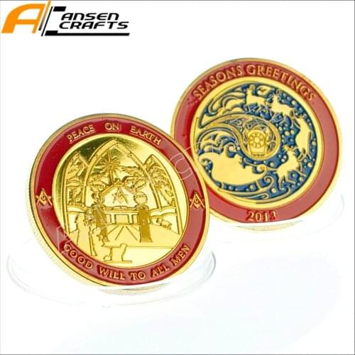 Masonic Seasons Greetings Good Will to All Men 2013 Coin