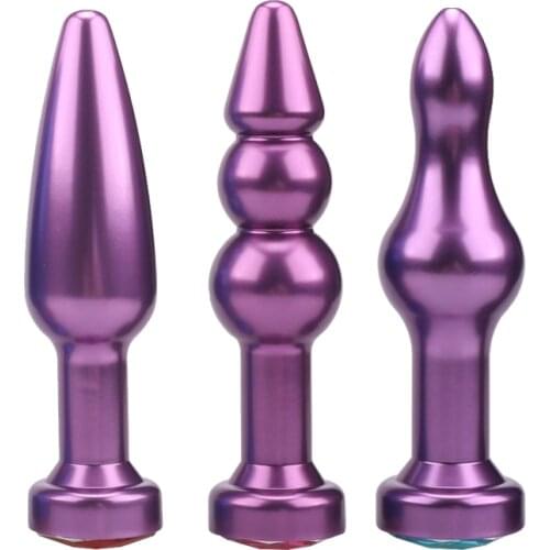 Male & Female Adult Toys Anal Dilator Multicolor Metal Anal Plugs Male & Female Adult Toys Anal Safety Toys Asshole Stimulation