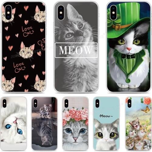 Soft TPU Cute Cat Pattern Phone Case For Doogee X90 N20 Y9 Plus N10 Y7 Y8 Y8C X70 X60 X60L X50 X50L X30 X55 Silicone Cover