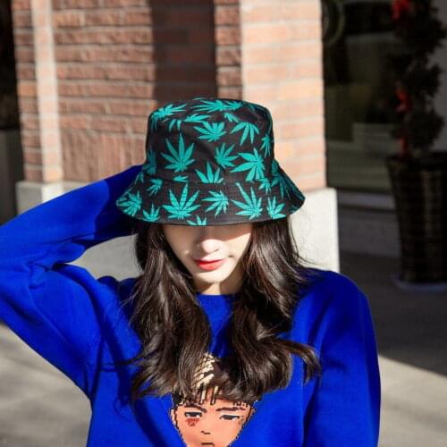 2021 New Personality Trend Bucket Hats Black Blue White 5 Color Optional Students of Fashion Summer Sunhat Fishing Hat Wholesale