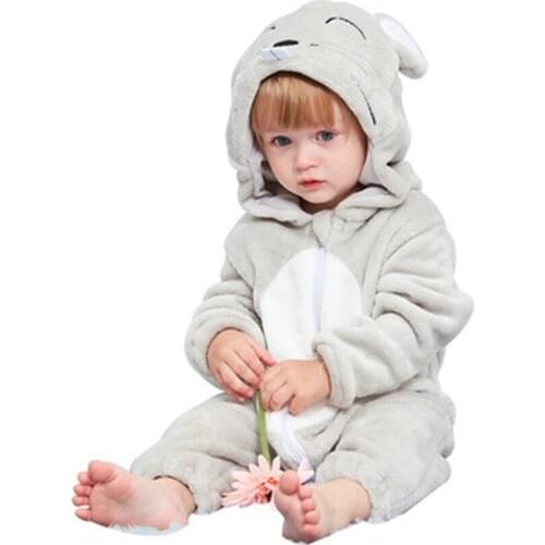 New Childrens Jumpsuit Autumn And Winter Newborn Baby One-piece Rmper Flannel Cartoon Fashion Children Mouse Romper for 0-2Y