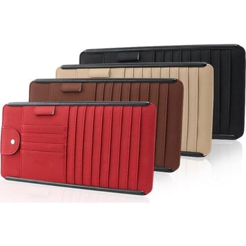 FIRECLUB Auto Car Sun Visor Bill Pen Business Card Holder CD Holder Sunglasses Clip Stowing Tidying Universal Car Accessories