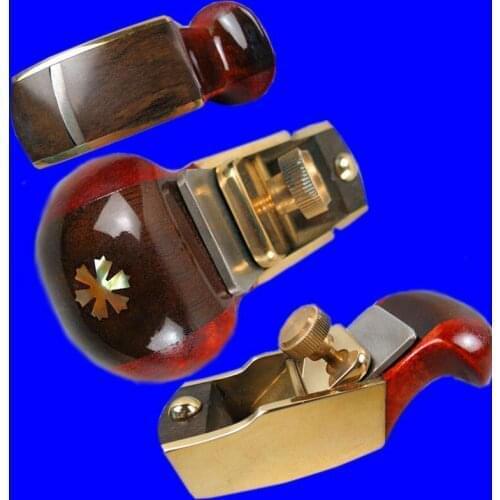 Excellent Thumb brass+maple+blackwood convex bottom plane 79mm violin making woodworking luthiertools craft plane