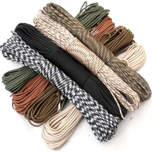 Dia 4 mm 7 Core Paracord For Survival Parachute Cord Lanyard Camping Climbing Rope Outdoor Camping Hiking Clothesline