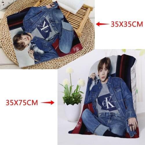 Kim Jin Woo Towels Square rectangle Towels Size 35x35cm 35x75cm Microfiber Fabric Face Towel Custom logo