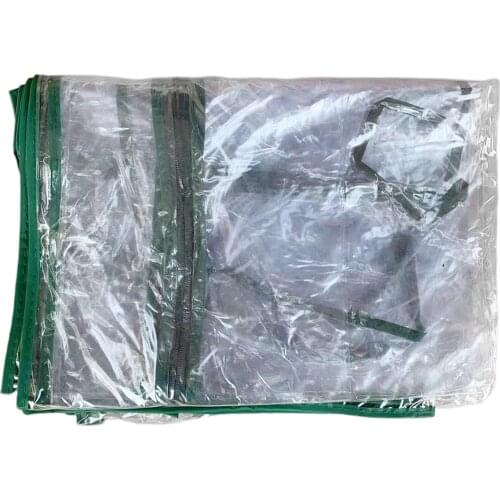 Clear PVC 4 Tier Cover Replacement 27x20x62 inches fits for Mini Greenhouse, with Roll-Up Zipper