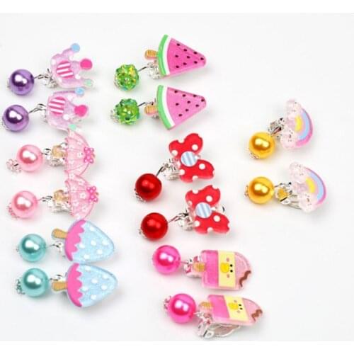 7 Pairs Mini Lovely Ear Clips for Girls Hypoallergenic Kids No Piercing Earrings