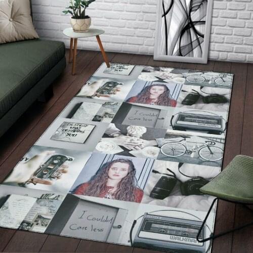 Nordic 3D Paper Carpet Bedroom Home Hallway Floor Decoration Living Room Area Rugs Black Kids Carpet Bathroom Anti-Slip Rug