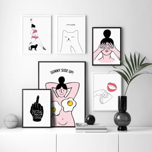 Modern Fashion Poster Bedroom Decoration Minimalist Canvas Painting Nordic Wall Art Prints Pictures for Home Design Noframe