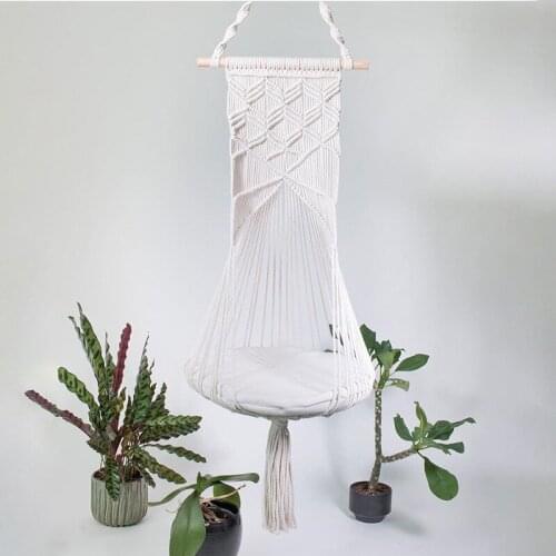 Bohemian Handwoven Tapestry Cotton Pet Cat Hammock Swing Bed Macrame For Home Bedroom Decoration Wall Hanging Cat Bed