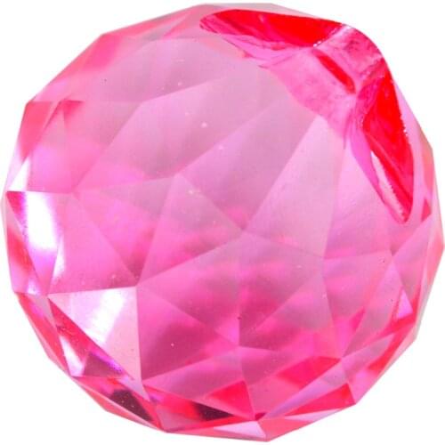 Leegoal 30mm Vintage Crystal Pink Feng Shui Ball AA473