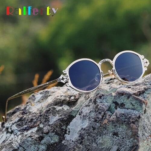 Ralferty Vintage Steampunk Sunglasses Women Men 2019 Irregular Punk Sun Glasses Retro Metal Frame Shades For Women Eyewear J899