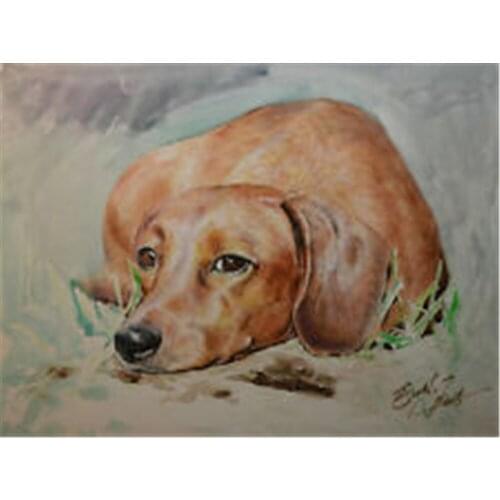 Animal Dachshund DIY Embroidery 11CT Cross Stitch Kits Craft Needlework Set Printed Canvas Cotton Thread Home Wholesale