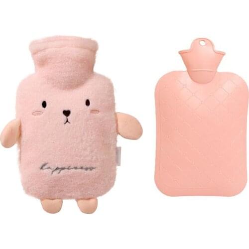 Winter Cute Hand Warmer Cartoons Hot Water Bottle 1000ml Washable Hot Water Bottle Warm Cute Washable 1000ML Water Injection