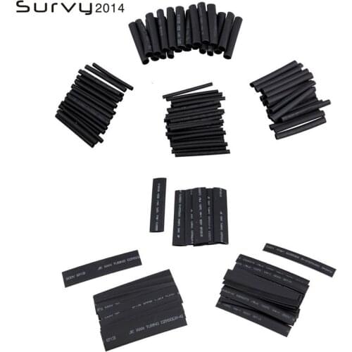 127pcs/set Assorted Heat Shrink Tube Black Wire Wrap Electrical Insulation Cable Sleeving