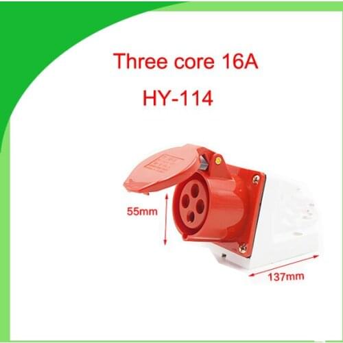 16A three core three phase 380V water explosion dust proof industrial plug socket