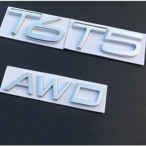 3D AWD T5 T6 Rdesign Logo Emblem Badge Metal Decal Car Sticker For Volvo XC90 S60 CX60 S80 V40 S40 XC70 V60 XC40 V90 Car Stying