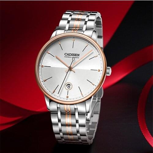2020 NEW CADISEN watch men luxury mechanical Waterproof 50M male clock stainless steel sport wrist watch heren horloge automatic