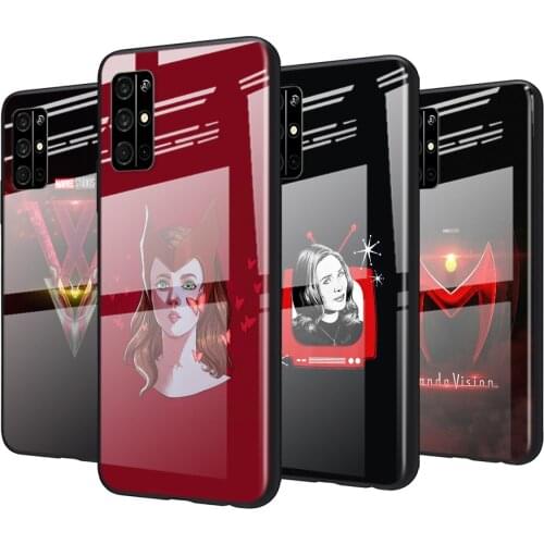 Tempered Glass Cover Scarlet Witch Cute Logo For Huawei Honor 30 20 10 9X 8X Pro Plus Lite Shockproof Shell Phone Case