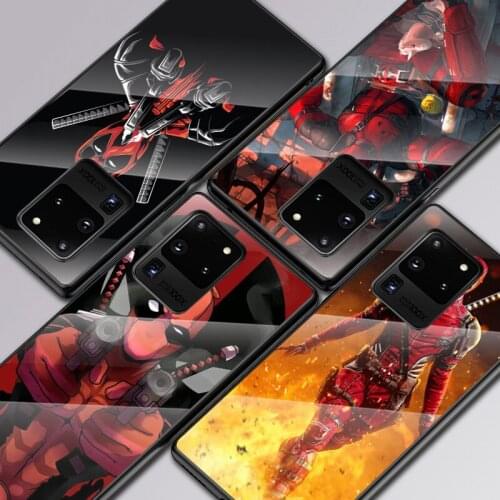 Marvel Deadpool For Samsung Galaxy S20 FE S10e S10 S9 S8 Ultra Plus Lite Plus 5G Tempered Glass Cover Phone Case