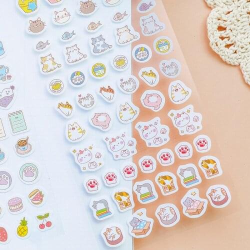 Decorative PVC Waterproof Sticker Kawaii Creature Korean Cute Cartoon Fantasy Handbook Photo Album Phone Sticker