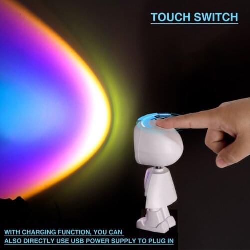 Sunset Project Light Atmosphere for Home Photo Background Decoration Light Rainbow Project Lights Gift for Girls