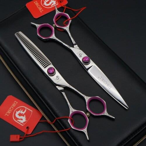 DRGSKL fine 5.5 INCH barber hair scissors, symmetrical Non-slip handle hair shears professional hair hairdressing scissors