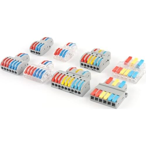 SPL Electric Multiple Wire Connector 222 Quick Wiring Cable Connector Push-in Conductor Terminal Block 0.08-4.0mm²/28-12AWG