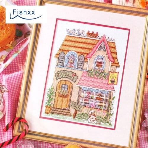 Fishxx Cross Stitch Kits European Magazine Crazy113-3 Sweet House Small House Scenery