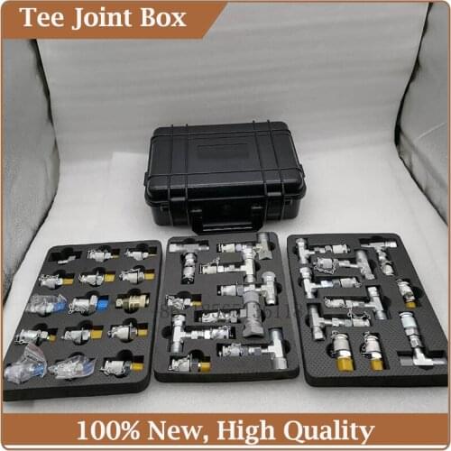 Hydraulic Parts Diagnostic Tool Tee Adapter Pressure Gauge Set Test Kits Pressure Tee Joint Box
