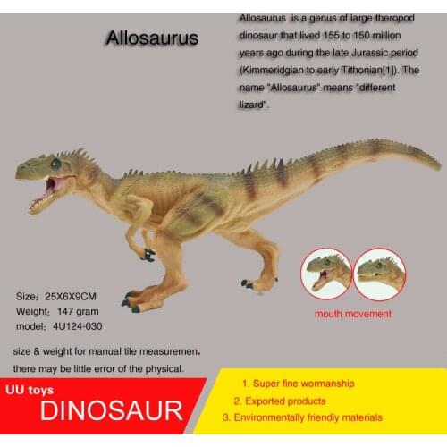 Hot toys brown Allosaurus Rex high Simulation model Jurassic dinosaur toys action figure Gift toys for children