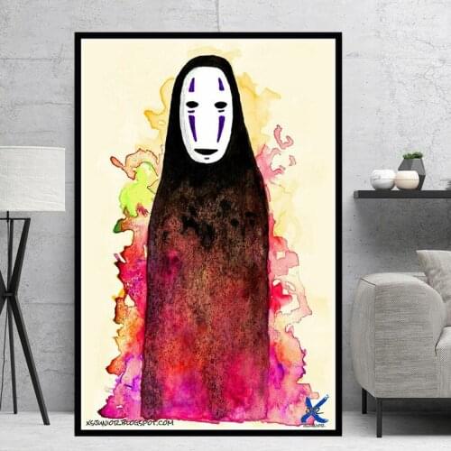 Canvas Painting Spirited Away Chinese Movie Hayao Miyazaki Japan Anime Poster Prints Wall Art Pictures Living Room Home Decor
