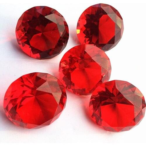 Beautiful K9 Red Diamonds Cut Glass Jewelry Paperweight Crafts Collection Souvenir Birthday Christmas Wedding Gifts Decoration