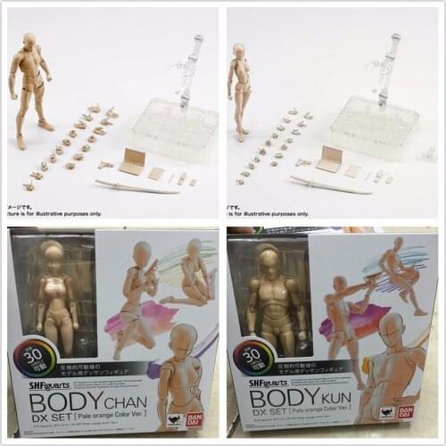 Body Chan Female Body Kun Male Pale Orange Variable Boxed PVC Action Figure Doll Collection Model Toy Gift