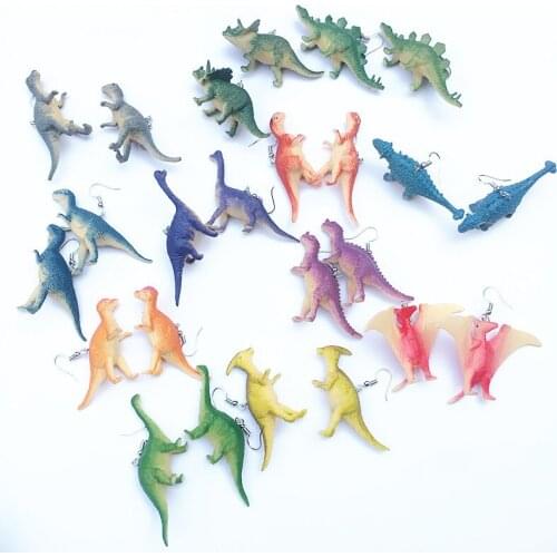 YEYULIN Cute Exquisite Resin Dinosaur Animals Drop Earrings Punk Party Cool Earring For Women Fashion Jewelry Wholesale Bijoux
