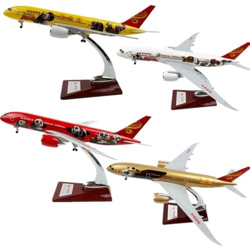 28CM Airplanes Air China Hainan Airlines Panda painting Boeing B787 Plane Model Resin Diecast Airplane Aircraft Gift Collectible