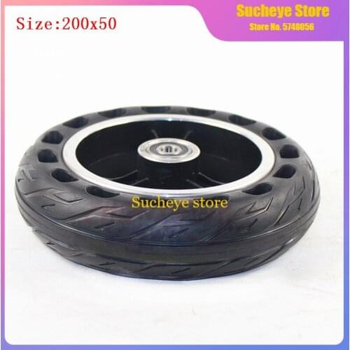 Lightning Delivery 200x50 Solid Wheel Explosion-proof Electric Bike Scooter Tyres 8 Inch Motorcycle Solid Tires Bee Hive Holes