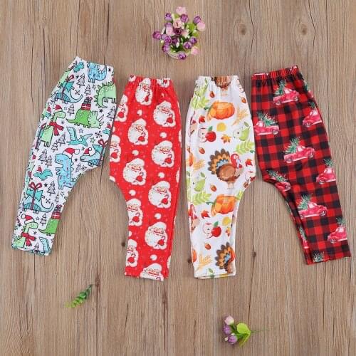 2020 New New Kid’s Fashion Loose Harem Pants Children Personality Car Santa Claus Dinosaur Print Baggy Trousers ropa de bebe