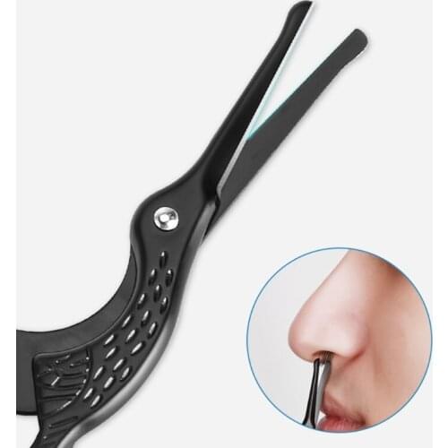 Portable Nose Hair Scissors 3.82in Crane Design Sewing Scissors Stainless Steel for Needle Work Nose Hair/Eyebrow
