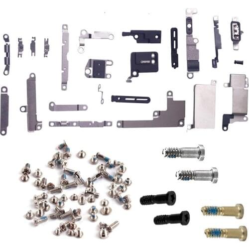 For iPhone 7 7 Plus 8 8 Plus Full Set Small Metal Internal Bracket Shield Plate Kit Full Screw Set with Bottom Screws