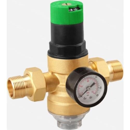 Adjustable pressure reducing valve with gauge pressure regulator valve pressure regulating valve forwater/oil/gas DN15 DN20