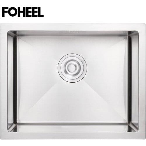 FOHEEL Kitchen Sink Drain Basket And Drain Pip Rectangular Stainless Steel Kitchen Sink Slot Dish Basin