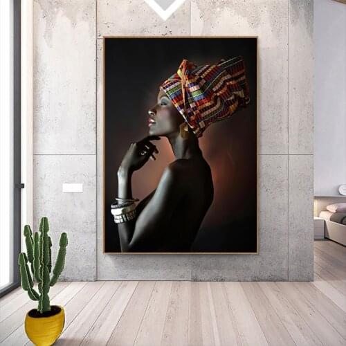 Modern Pictures for Home Design Africa Woman Portrait Art for Living Room Loft Decoration Posters and Prints Bedroom Paintings