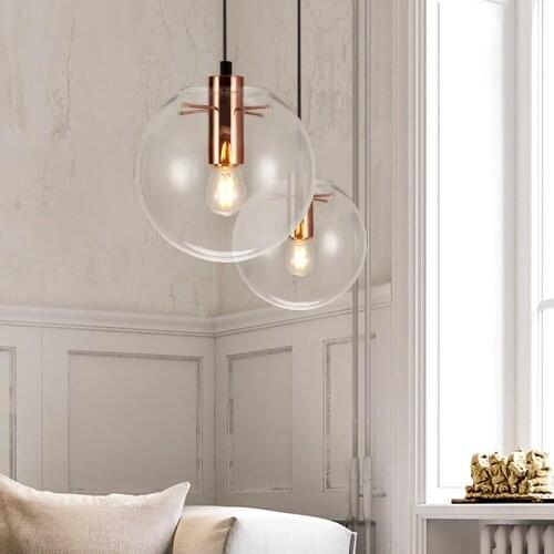 Glass Pendant Light Bar Modern Pendant Lighting Kitchen Island Lamp Hotel Lights Bedroom Study Office Ceiling Lamp Bulb Include