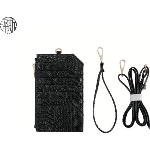 Zenos 2020 Snake Skin Emboss Phone Bag Wallet With Credit Card Holder For Men Women Crossbody Bags With Lanyard